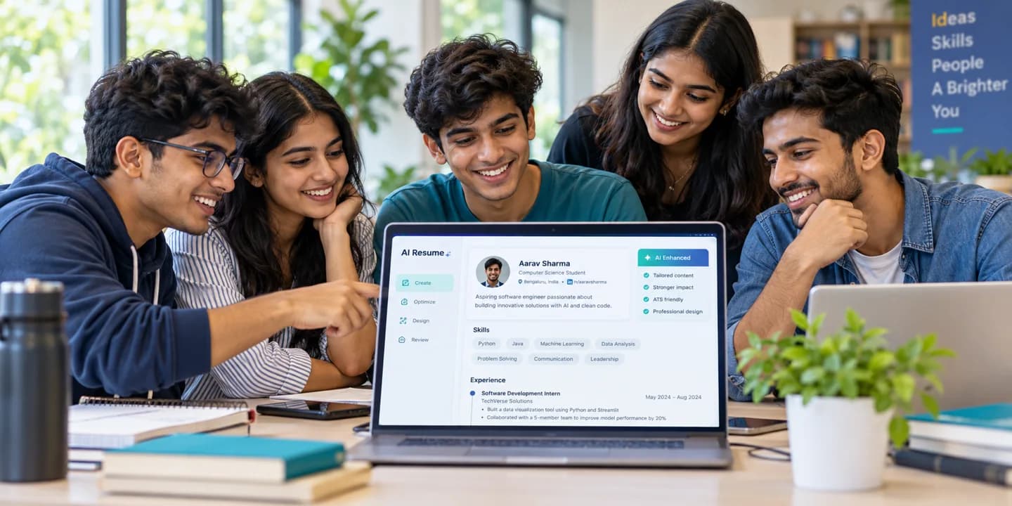 Illustration of ai for students with Indian learners